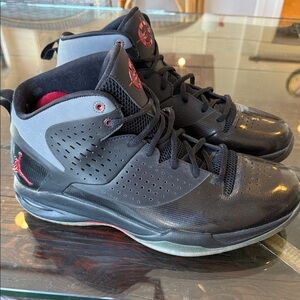 Black and Red Men's Nike Jordan Basketball Shoes